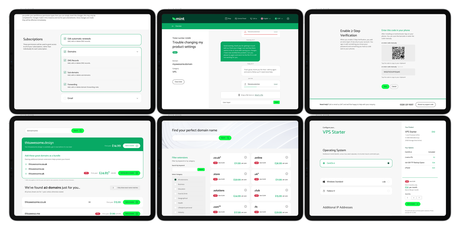 ReComm UI examples